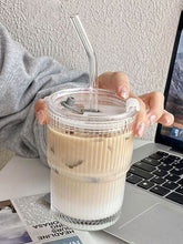 Load image into Gallery viewer, Vertical Striped Glass Cup