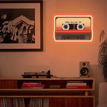 Load image into Gallery viewer, Retro Neon Cassette Wall Decor