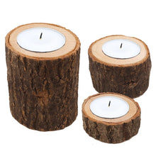 Load image into Gallery viewer, Wooden Flame Tealight Holders