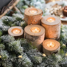 Load image into Gallery viewer, Wooden Flame Tealight Holders