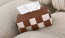 Load image into Gallery viewer, WovenFaux Checkered Tissue Boxes
