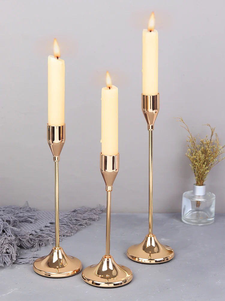 European Château Candlestick Holders
