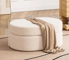 Load image into Gallery viewer, Nestled Boucle Ottomans