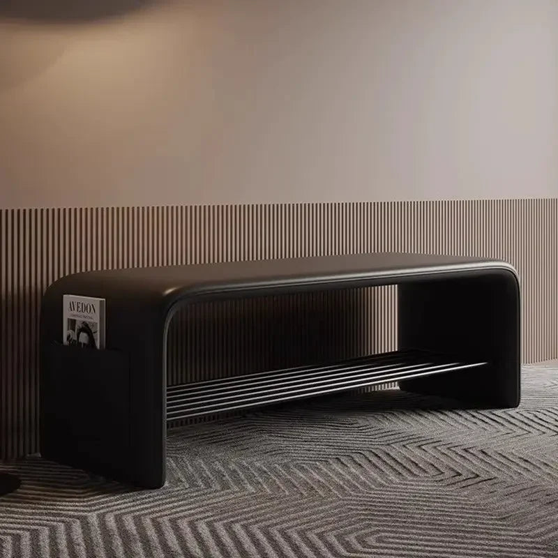 Refined Leather Storage Benches