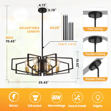 Cargar imagen en el visor de la galería, Lámparas de araña geométricas Aureo