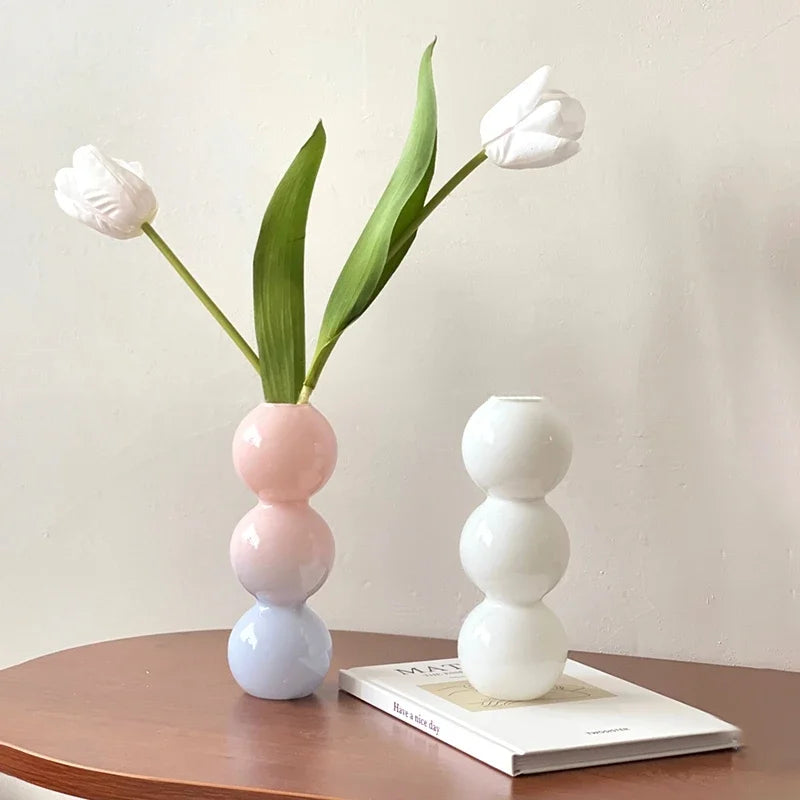 Milky Bubble Vases