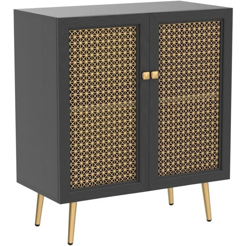 Metaluxe Black Sideboard Cabinet