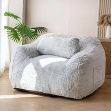 Cargar imagen en el visor de la galería, Sillones puff grandes de felpa
