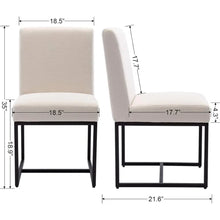 Load image into Gallery viewer, Noir Linen Dining Chair Set