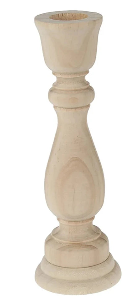 Candelabros artesanales de madera