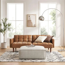 Load image into Gallery viewer, UrbanTuft Leather Futon
