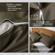 Load image into Gallery viewer, Verdé Linen Queen Duvet Set