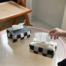 Load image into Gallery viewer, WovenFaux Checkered Tissue Boxes