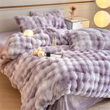 Load image into Gallery viewer, Gradient Fur Duvet Set