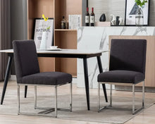 Load image into Gallery viewer, Noir Linen Dining Chair Set