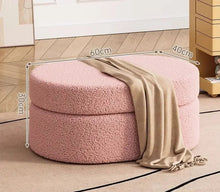 Load image into Gallery viewer, Nestled Boucle Ottomans
