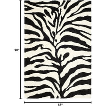 Load image into Gallery viewer, Monochrome Zebra Rug