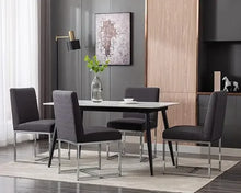 Load image into Gallery viewer, Noir Linen Dining Chair Set