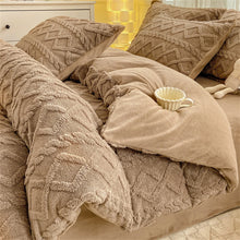 Load image into Gallery viewer, CozyChevron Fleece Duvet Sets