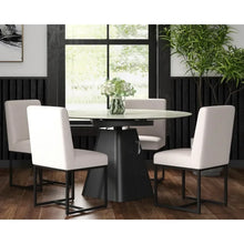 Load image into Gallery viewer, Noir Linen Dining Chair Set