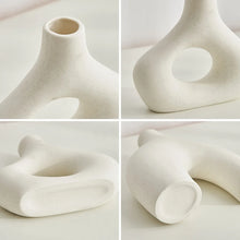 Load image into Gallery viewer, Frosted Ivory Vase Set