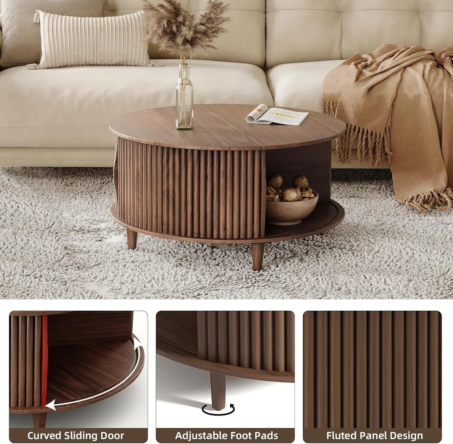 Hidden Walnut Coffee Table