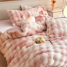 Load image into Gallery viewer, Gradient Fur Duvet Set