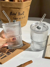 Load image into Gallery viewer, Vertical Striped Glass Cup