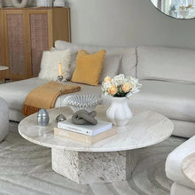 Load image into Gallery viewer, Travertine Coffee Table
