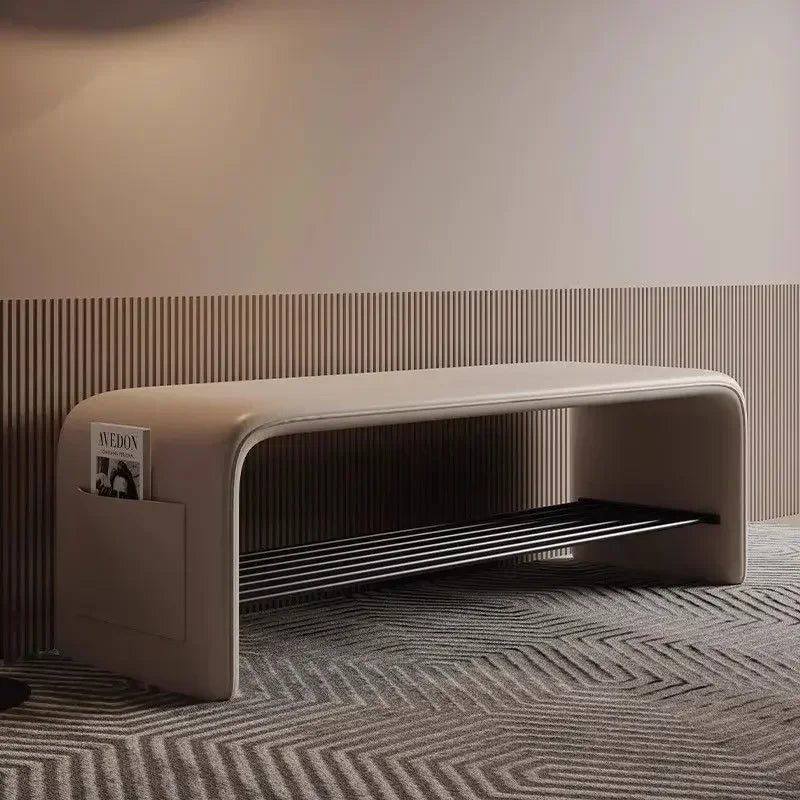 Refined Leather Storage Benches