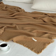 Load image into Gallery viewer, Serene Cotton Throw Blanket