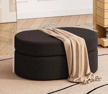 Load image into Gallery viewer, Nestled Boucle Ottomans