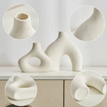 Load image into Gallery viewer, Frosted Ivory Vase Set