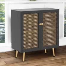 Load image into Gallery viewer, Metaluxe Black Sideboard Cabinet