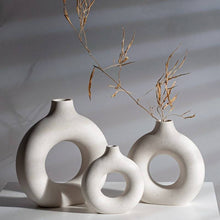 Load image into Gallery viewer, Minimalist Round Ivory Vases