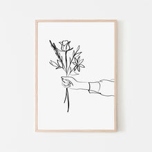 Cargar imagen en el visor de la galería, Arte de pared con siluetas florales