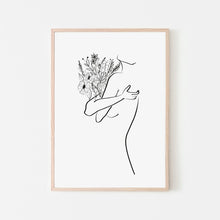 Cargar imagen en el visor de la galería, Arte de pared con siluetas florales