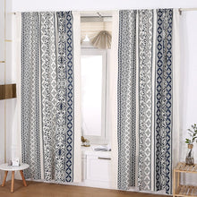Load image into Gallery viewer, Navy Blue Textile Curtains