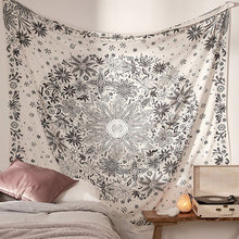 Load image into Gallery viewer, Monochrome Floral Tapestry