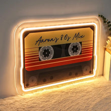 Load image into Gallery viewer, Retro Neon Cassette Wall Decor

