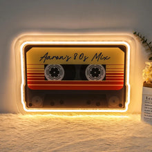 Load image into Gallery viewer, Retro Neon Cassette Wall Decor
