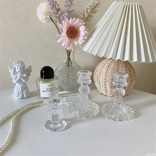 Crystal Coquette Candlestick Holders