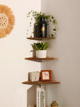 Load image into Gallery viewer, Wooden Corner Wall Shelves
