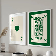 Load image into Gallery viewer, Lucky You Card Wall Art
