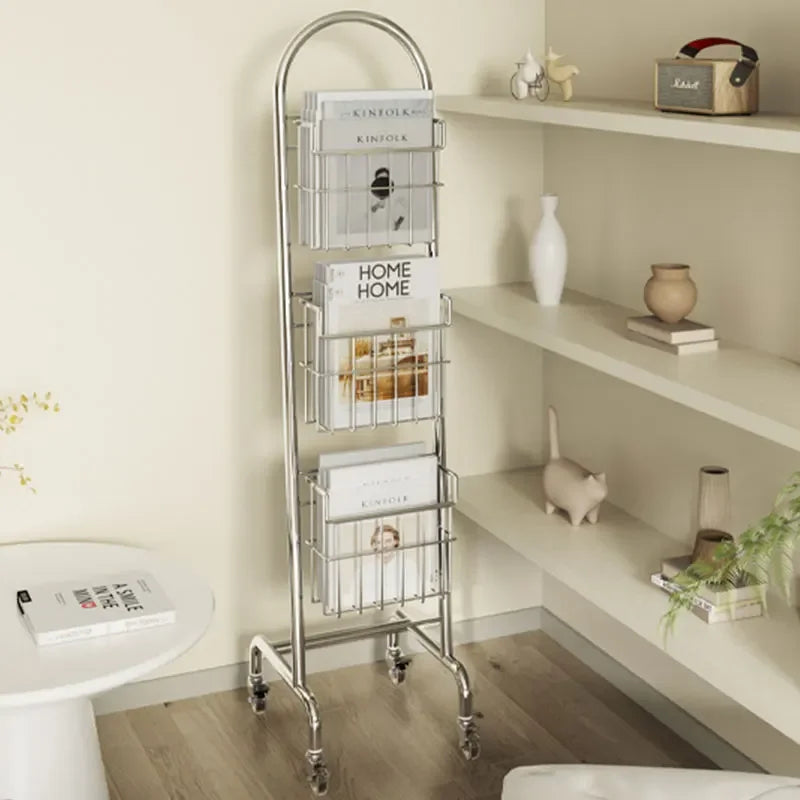 Metal Magazine Rolling Rack