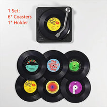 Load image into Gallery viewer, Spin &amp; Sip Vinyl Coasters

