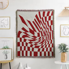 Load image into Gallery viewer, Distressed Checkered Throw Blankets
