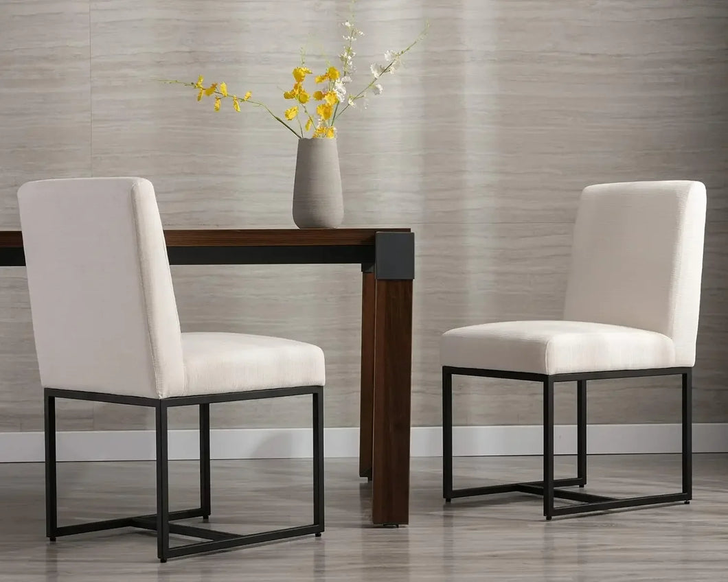 Noir Linen Dining Chair Set
