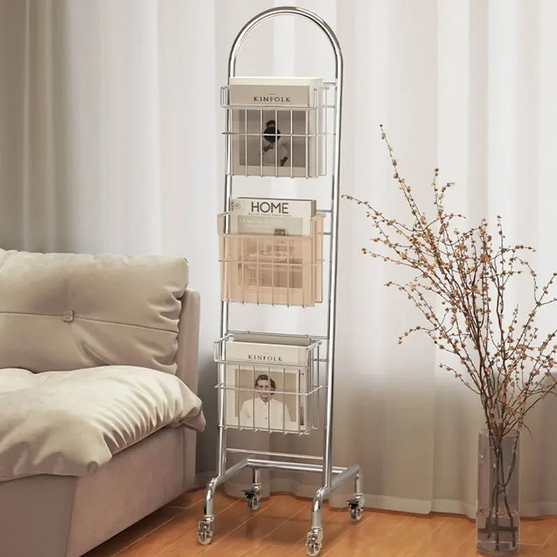 Metal Magazine Rolling Rack