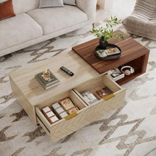 Load image into Gallery viewer, Walnut Chevron Flex Coffee Table
